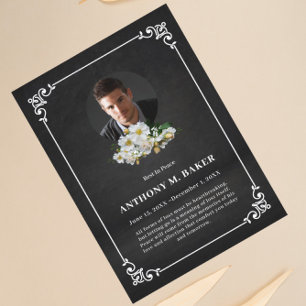 White Frame Custom Photo Funeral Sympathy