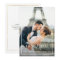 white frame wedding photo thank you card