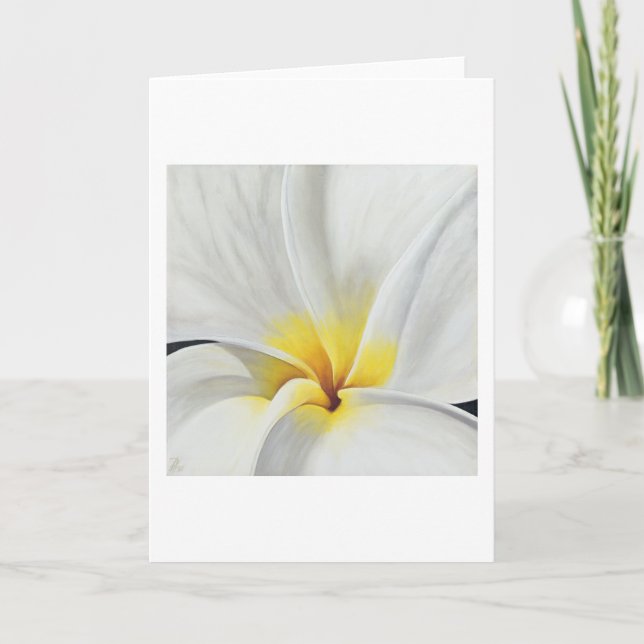 White Frangipani  Art Card (Front)