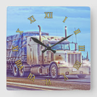 White Freight Truck - Lorry and Highway Art