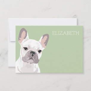 White French Bulldog Cute Frenchie Card