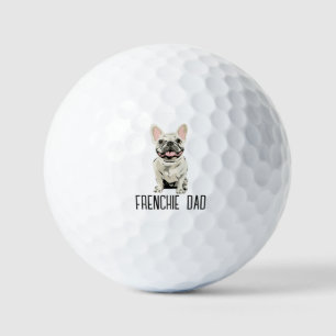 White French Bulldog, Frenchie Dad Golf Balls