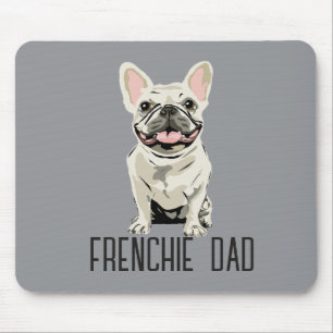 White French Bulldog, Frenchie Dad Mouse Mat