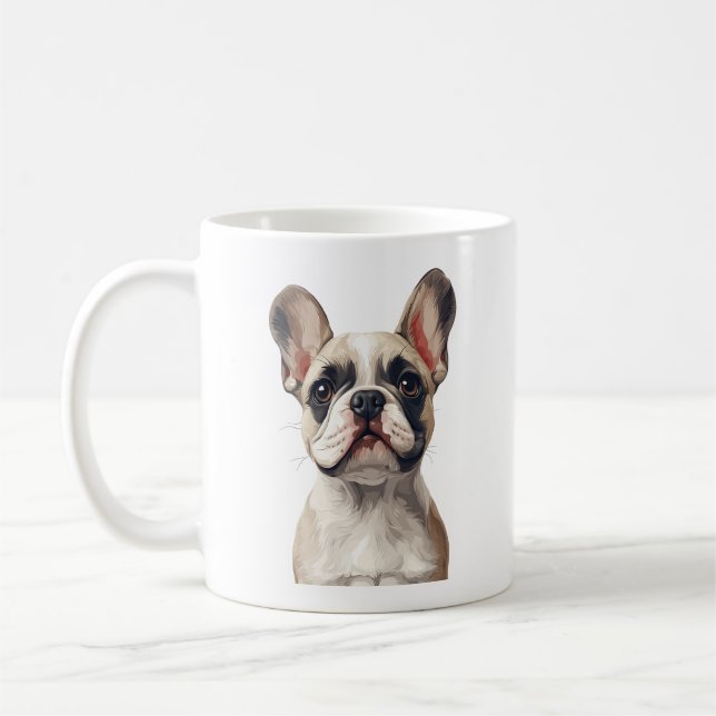 White French Bulldog Mug (Left)