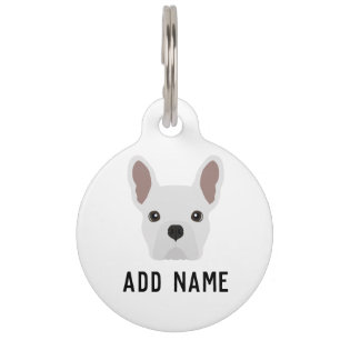 White French Bulldog Pet Tag