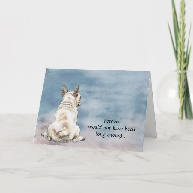 White French Bulldog Sympathy Card (Front)