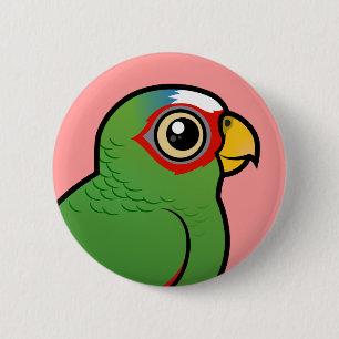 White-fronted Amazon 6 Cm Round Badge