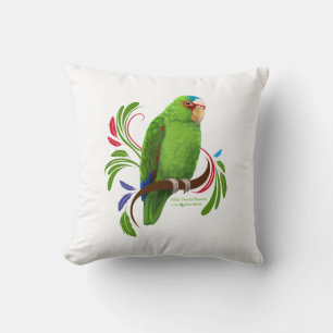 White Fronted Amazon Cushion