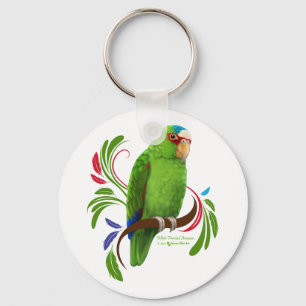 White Fronted Amazon Key Ring