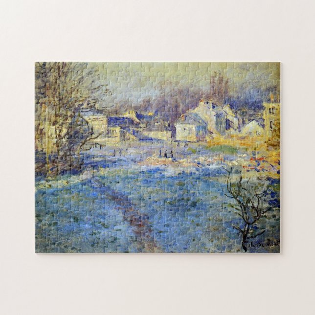 White Frost Monet Fine Art Jigsaw Puzzle (Horizontal)
