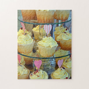 White frosted cupcakes jigsaw puzzle