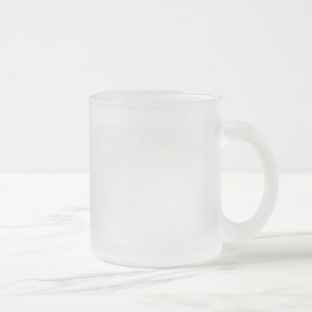White Frosted Glass Coffee Mug (Right)