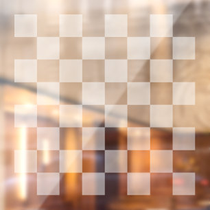 White Frosted Translucent Chessboard Cling