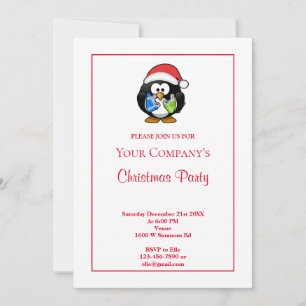 White Funny Christmas Party Invitation
