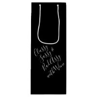 White Funny Wine Puns Wine Gift Bag