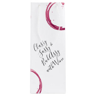 White Funny Wine Puns Wine Gift Bag