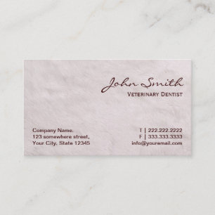 White Fur Veterinary Dentist Business Card