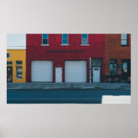 WHITE GARAGE DOORS CLOSED DURING DAYTIME