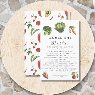 White Garden Baby Shower Would She Rather Game