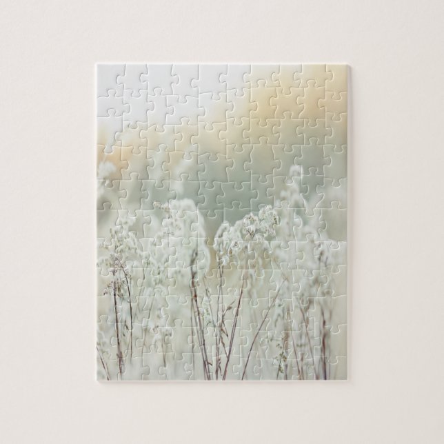 White Garden Flowers Nature Plant Jigsaw Puzzle (Vertical)