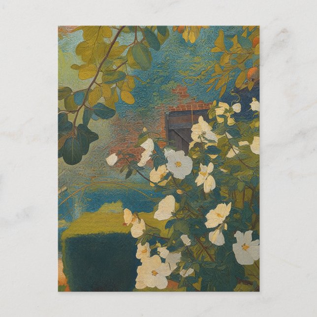 White Garden Postcard (Front)