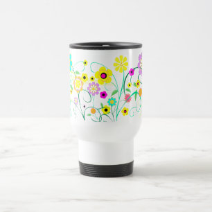 White Garden Travel Mug