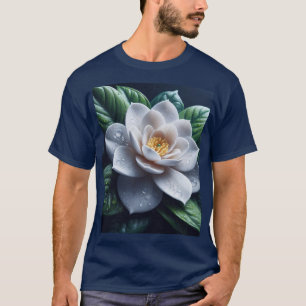 White Gardenia Floral T-Shirt