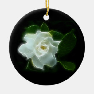White Gardenia Flower Plant Ceramic Tree Decoration