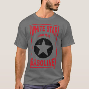 White Gasoline Vintage Gas Sign T-Shirt