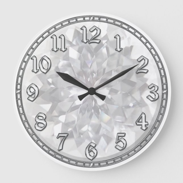 White Gem Large Clock (Front)