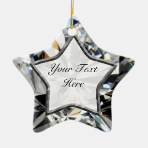 White Gem Star Ceramic Tree Decoration