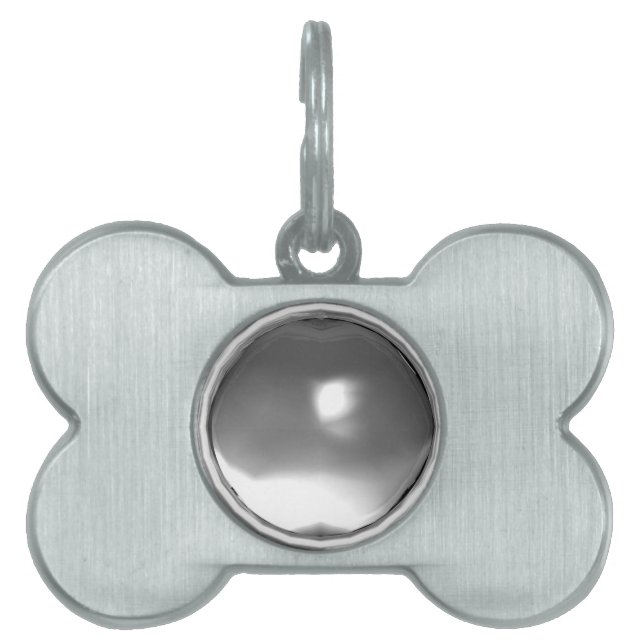 WHITE GEM STONE PET ID TAG (Front)