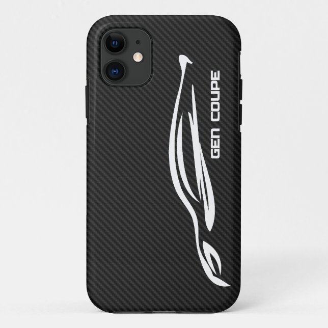 White GEN COUPE Logo Case-Mate iPhone Case (Back)