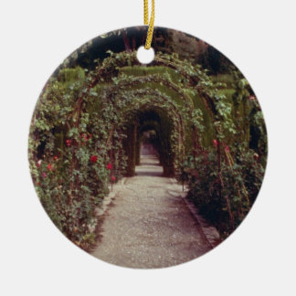 White Generalife, The Alhambra, Granada, Spain flo Ceramic Tree Decoration