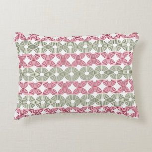 White Geometric Christmas  Decorative Cushion