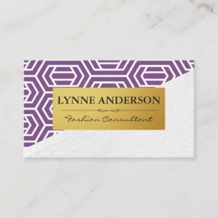 White Geometric Patterns Texture Wall Business Card