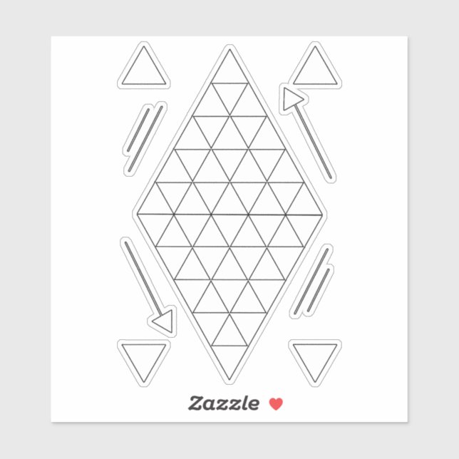 White Geometric Triangles (Sheet)