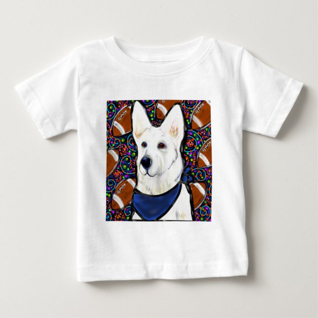 White German Shepherd Baby T-Shirt (Front)