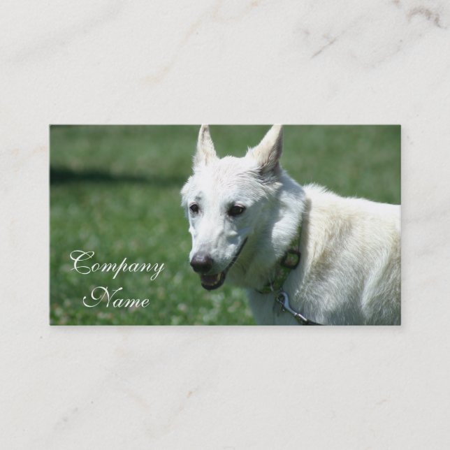 White German Shepherd business cards (Front)