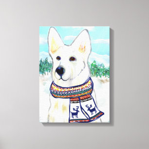 White German Shepherd Canvas Print