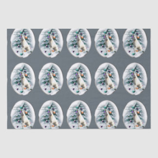 White German Shepherd Christmas Tissue Paper