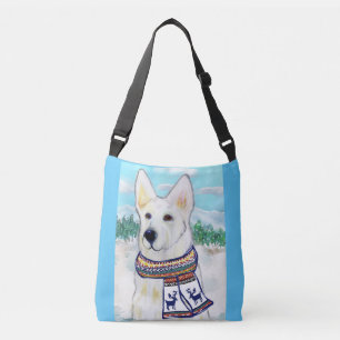 White German Shepherd Crossbody Bag