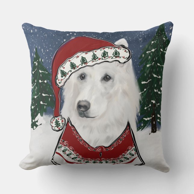 White German Shepherd  Cushion (Front)