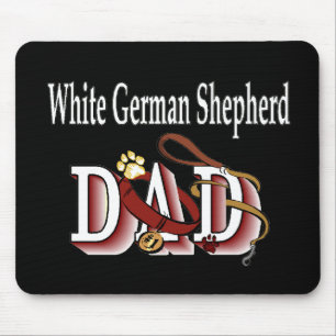 White German Shepherd Dad Gifts Mouse Mat