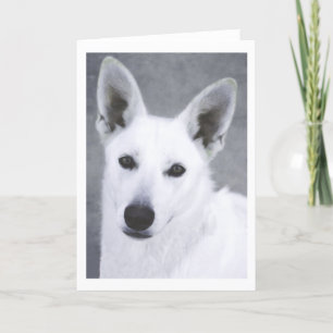 White German Shepherd Dog Card