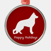 White German Shepherd Dog Silhouette Custom