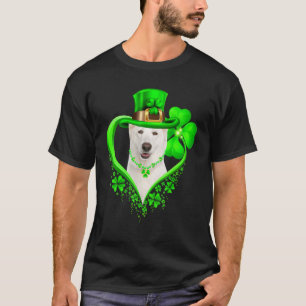 WHITE German Shepherd Dog St Patricks Day Lover Ir T-Shirt