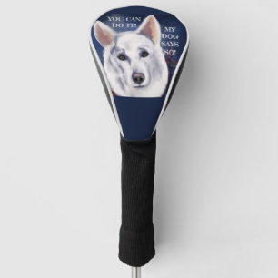 WHITE GERMAN SHEPHERD     GOLF HEAD COVER