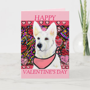 White German Shepherd Holiday Card