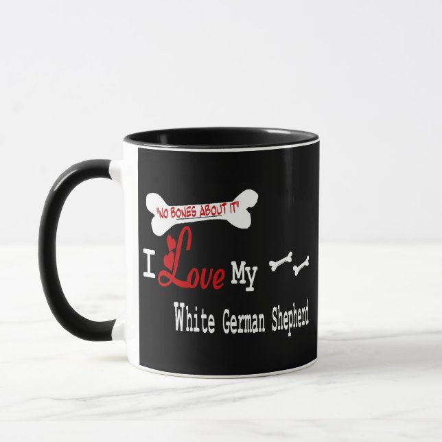 White German Shepherd (I Love) Mug (Left)